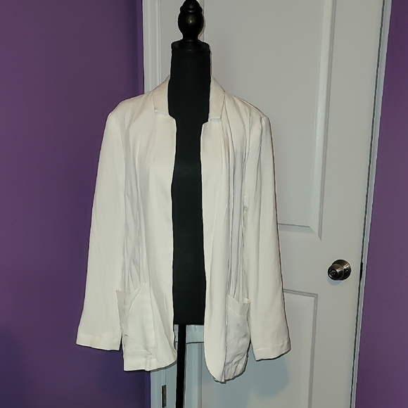 Express White Women's Blazer Sz: Large - Picture 2 of 5